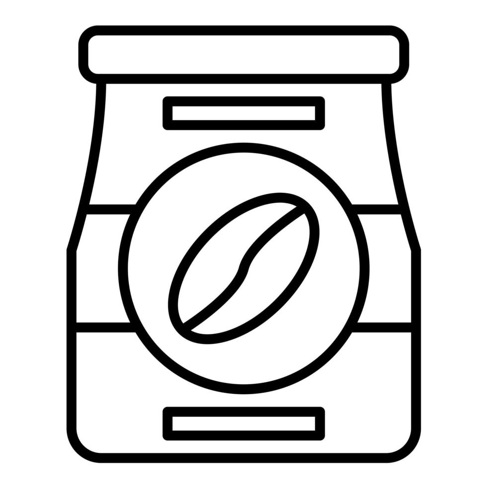 icono de línea de bolsa de frijol vector