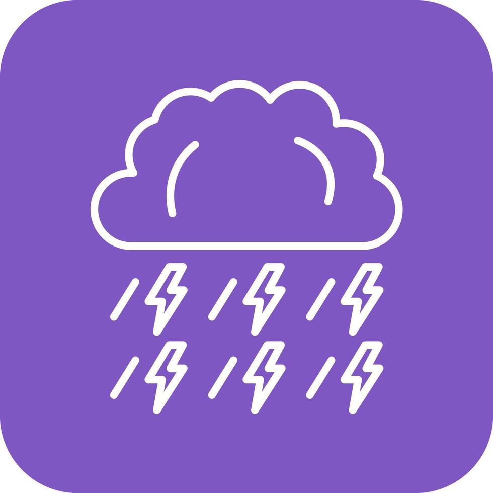 iconos de fondo de esquina redonda de línea de tormenta vector