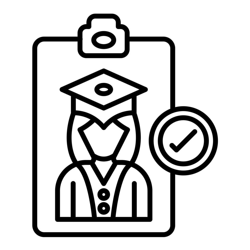 Class Registration Line Icon vector