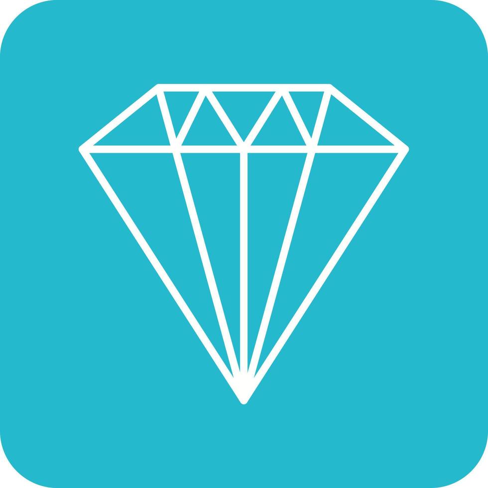 Diamond Line Round Corner Background Icons vector