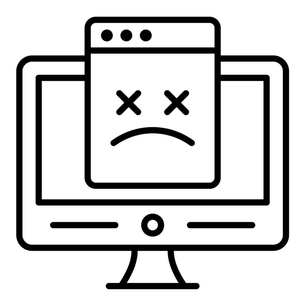 Page Not Found Line Icon vector