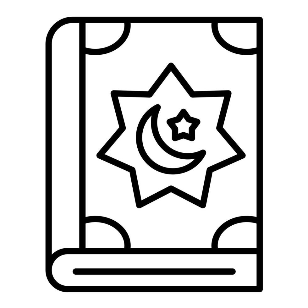 Quran Line Icon vector