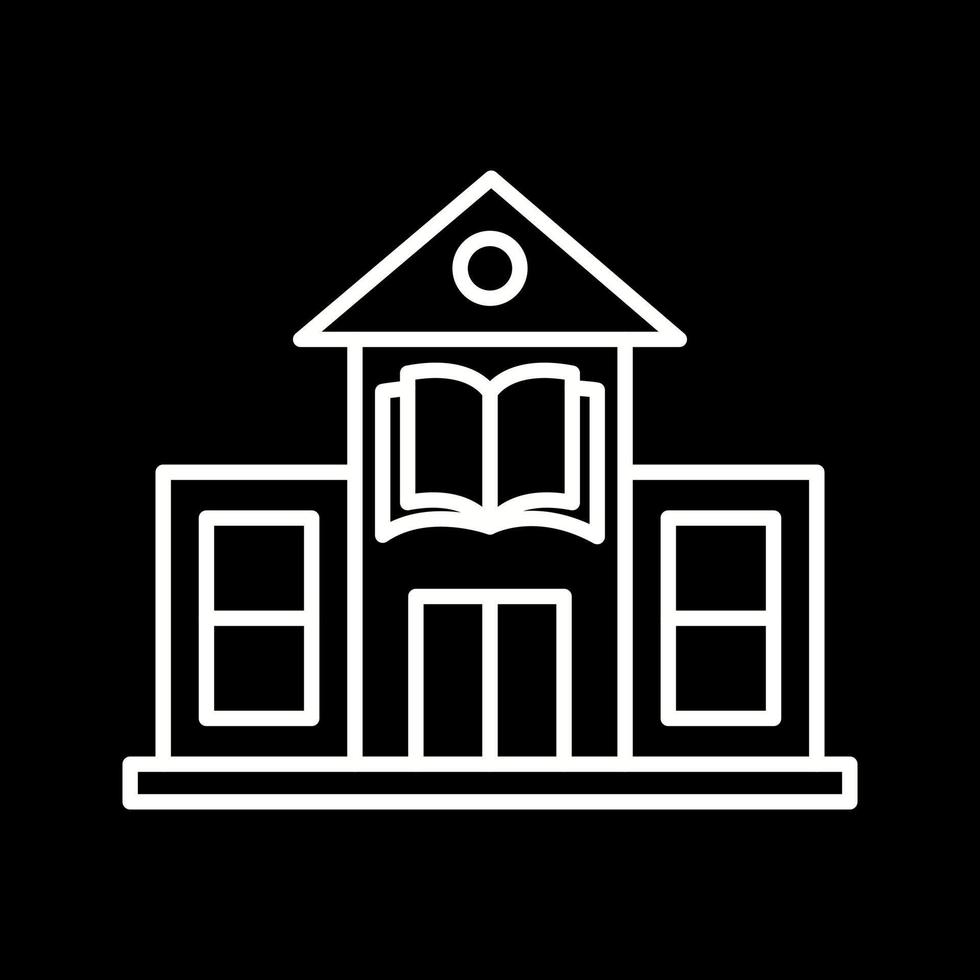 icono de vector de edificio de biblioteca