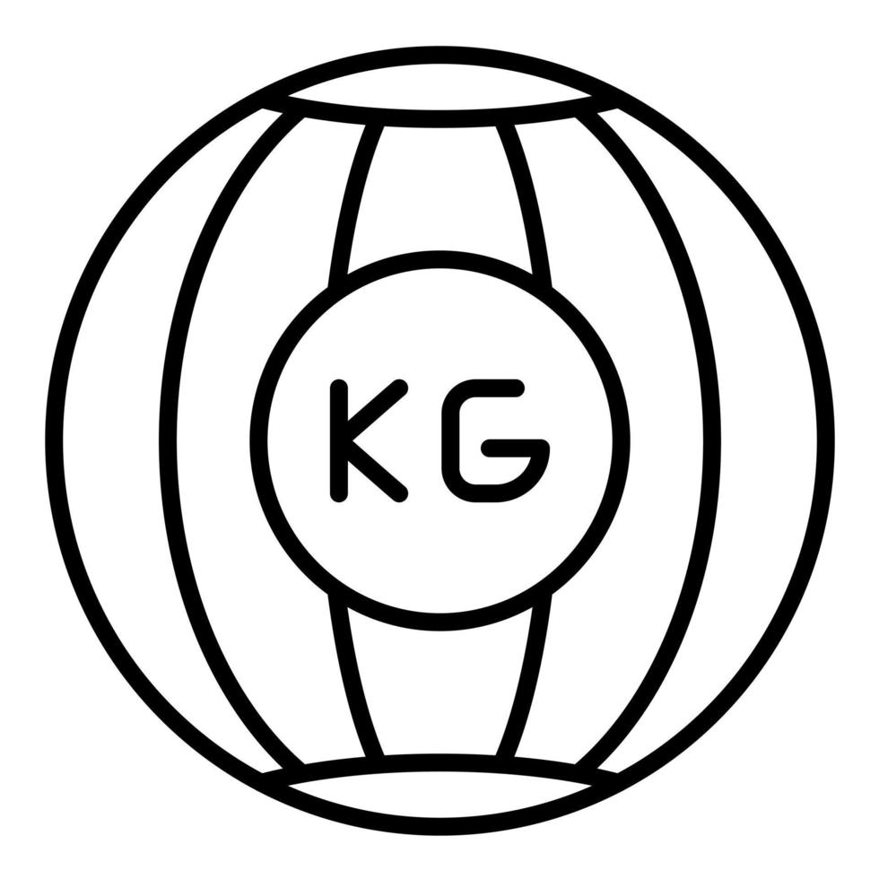 Medicine Ball Set Line Icon vector