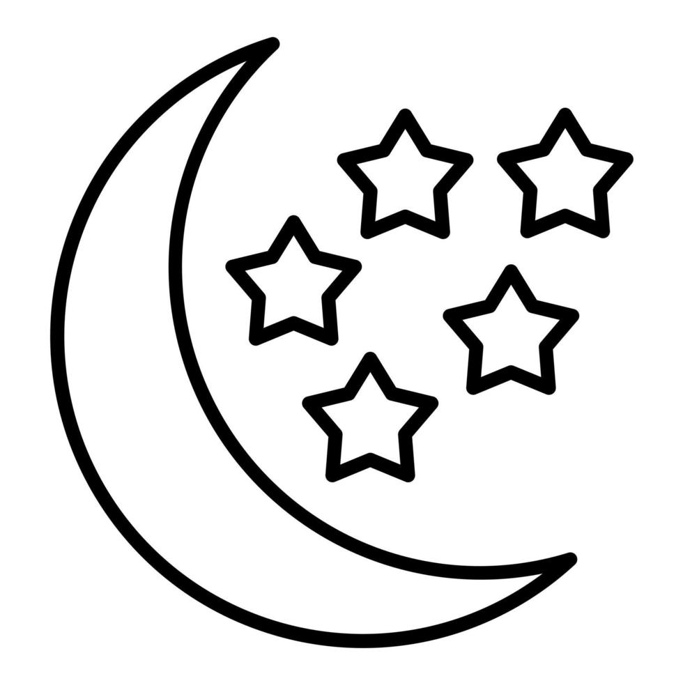 Moon Line Icon 14807341 Vector Art at Vecteezy
