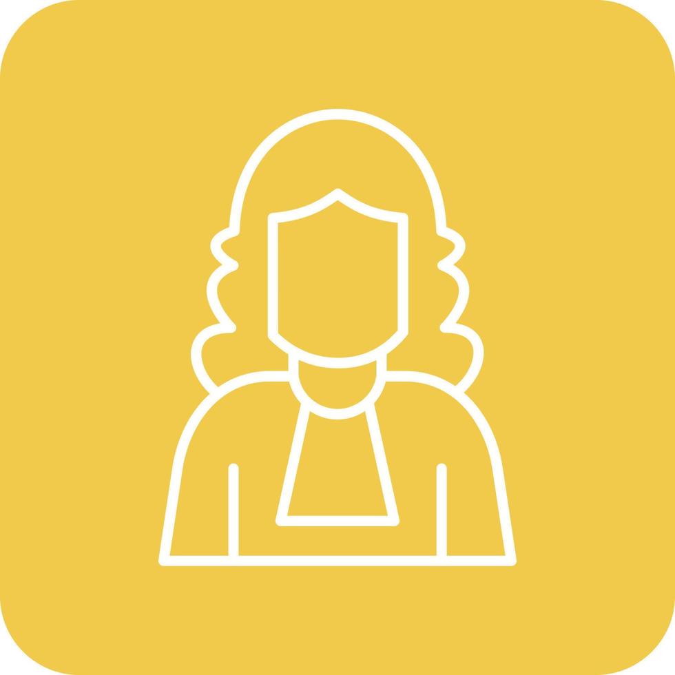 Judge Line Round Corner Background Icons vector