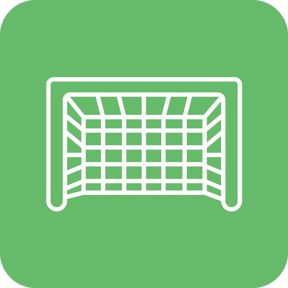 Goal Post Line Round Corner Background Icons vector