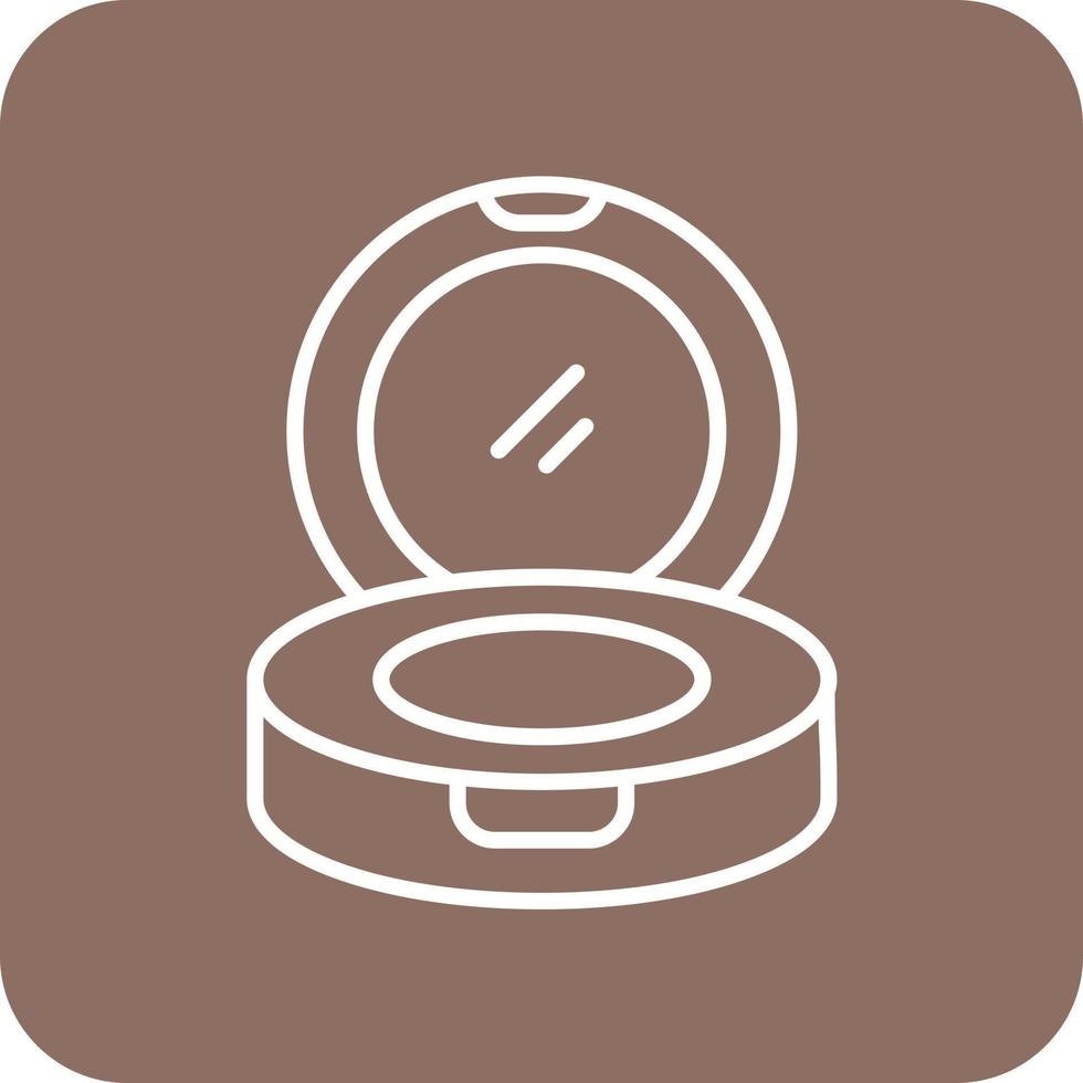 Blush Line Round Corner Background Icons vector