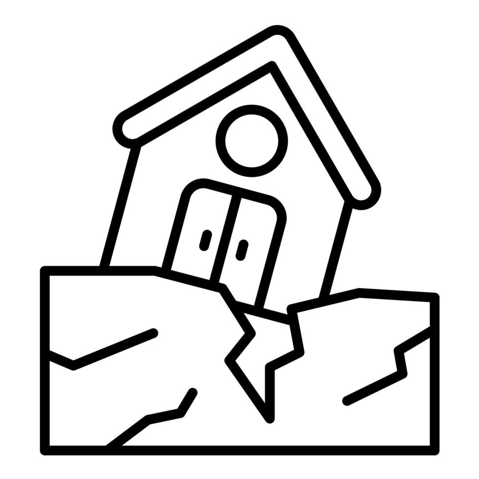 Earthquake Line Icon 14807417 Vector Art at Vecteezy