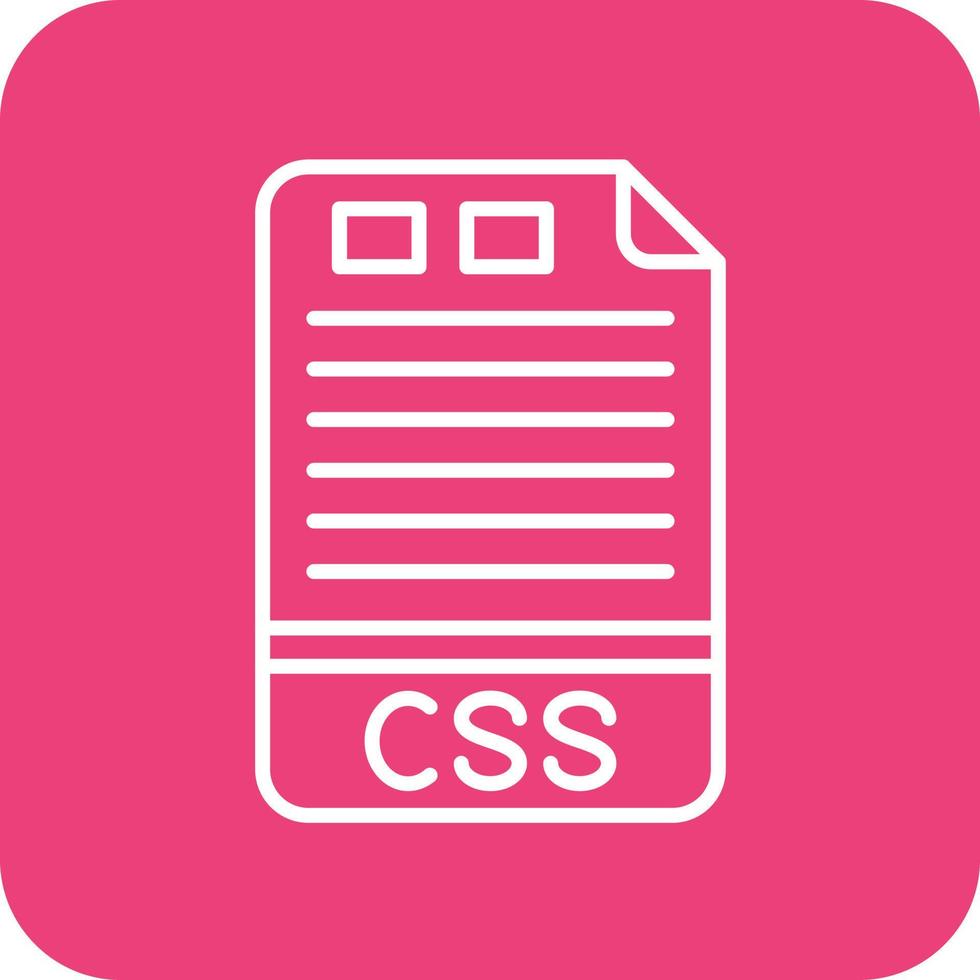 CSS Line Round Corner Background Icons vector