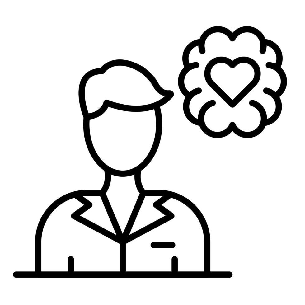 Emotional Awareness Line Icon vector