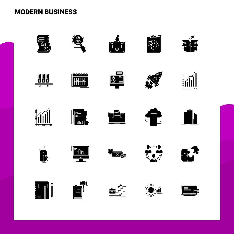 25 Modern Business Icon set Solid Glyph Icon Vector Illustration Template For Web and Mobile Ideas for business company