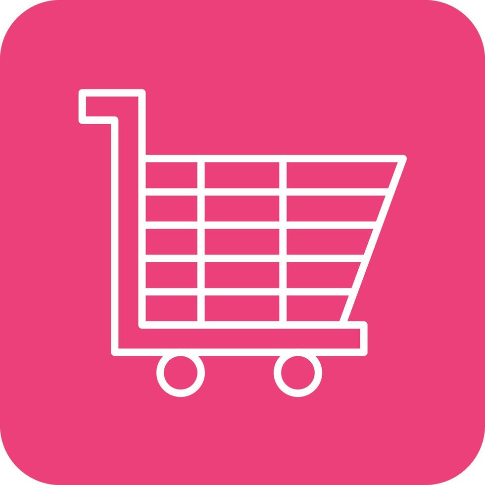 Shopping Cart Line Round Corner Background Icons vector