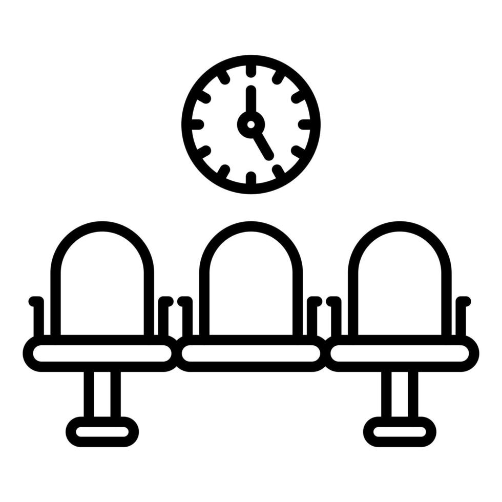 Patients Waiting Line Icon vector