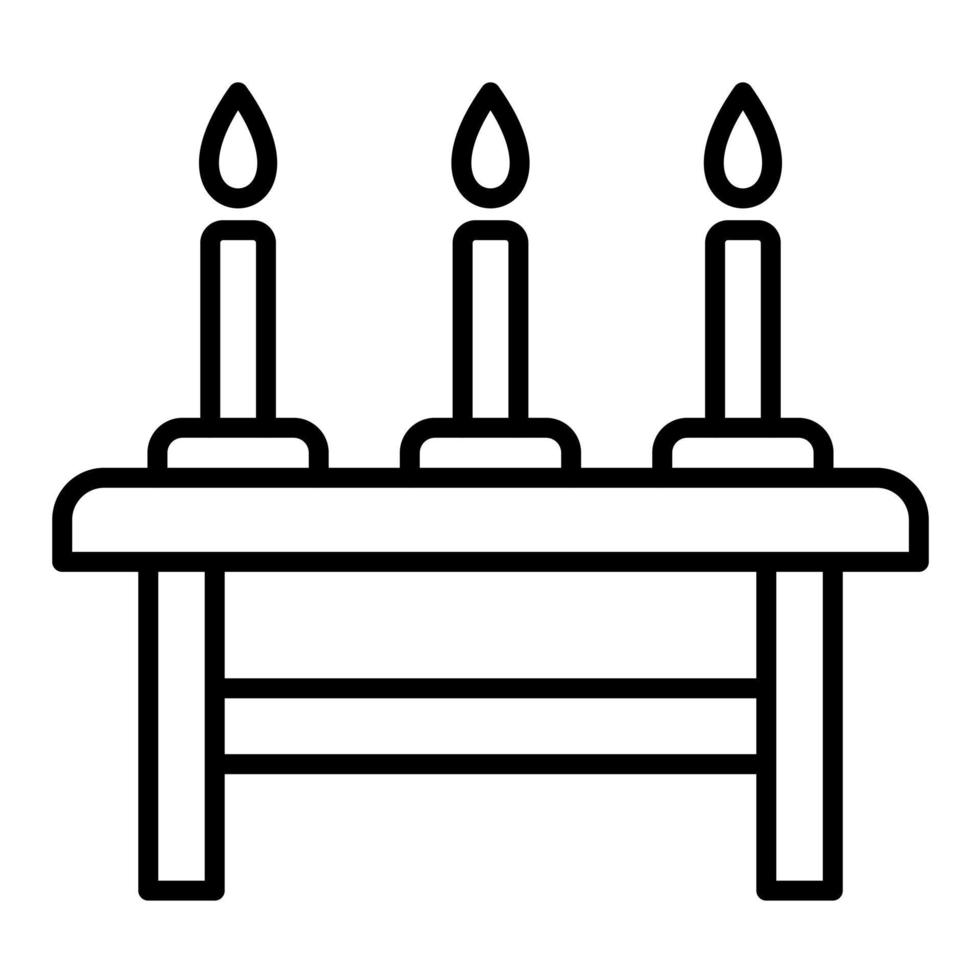 Candles Line Icon vector