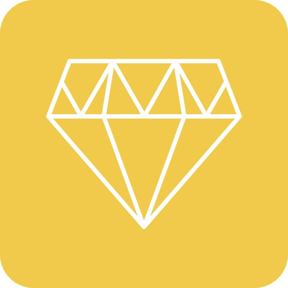 Diamond Line Round Corner Background Icons vector