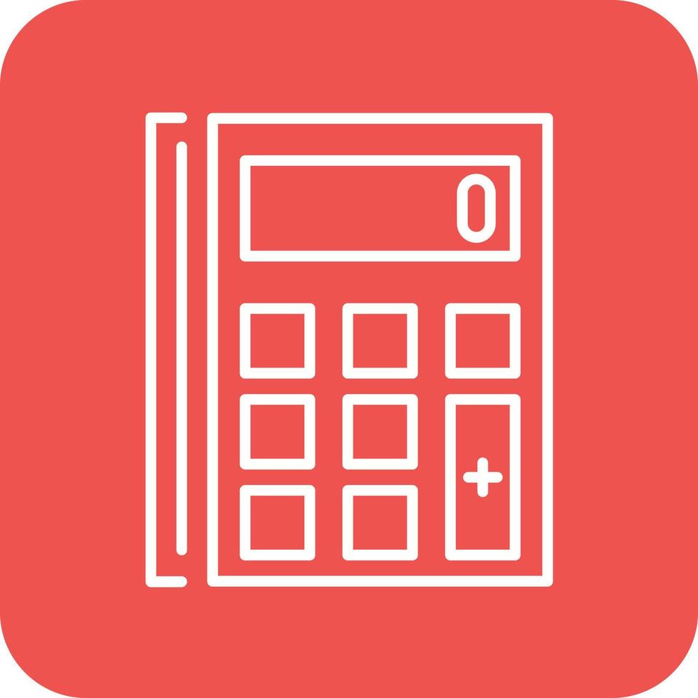 Calculator Line Round Corner Background Icons vector