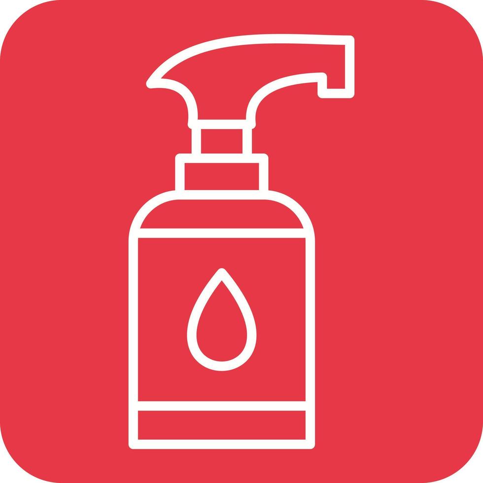 Liquid Soap Line Round Corner Background Icons vector