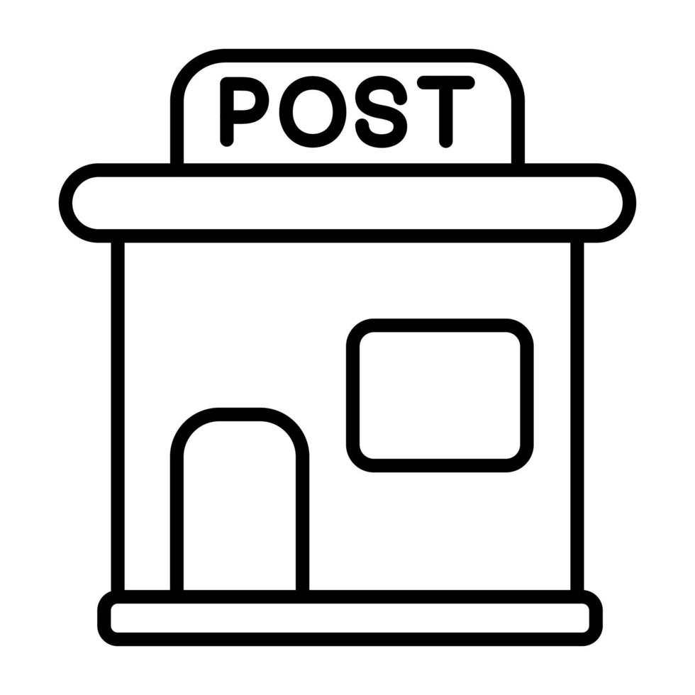 Post Office Line Icon vector