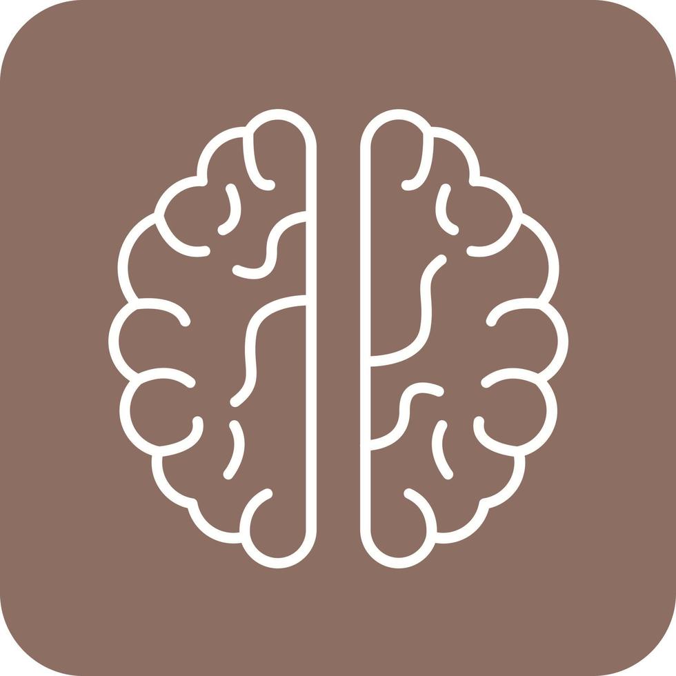 iconos de fondo de esquina redonda de línea de neurología vector