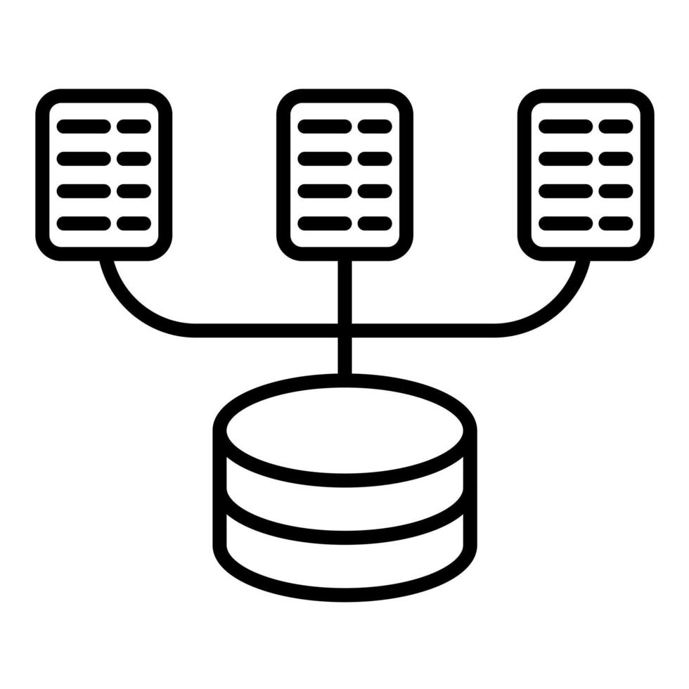 Data Collection Line Icon vector