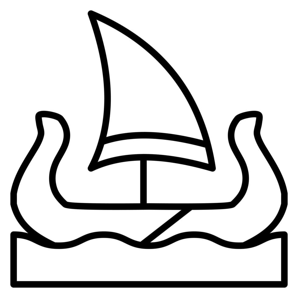 Sail Line Icon vector