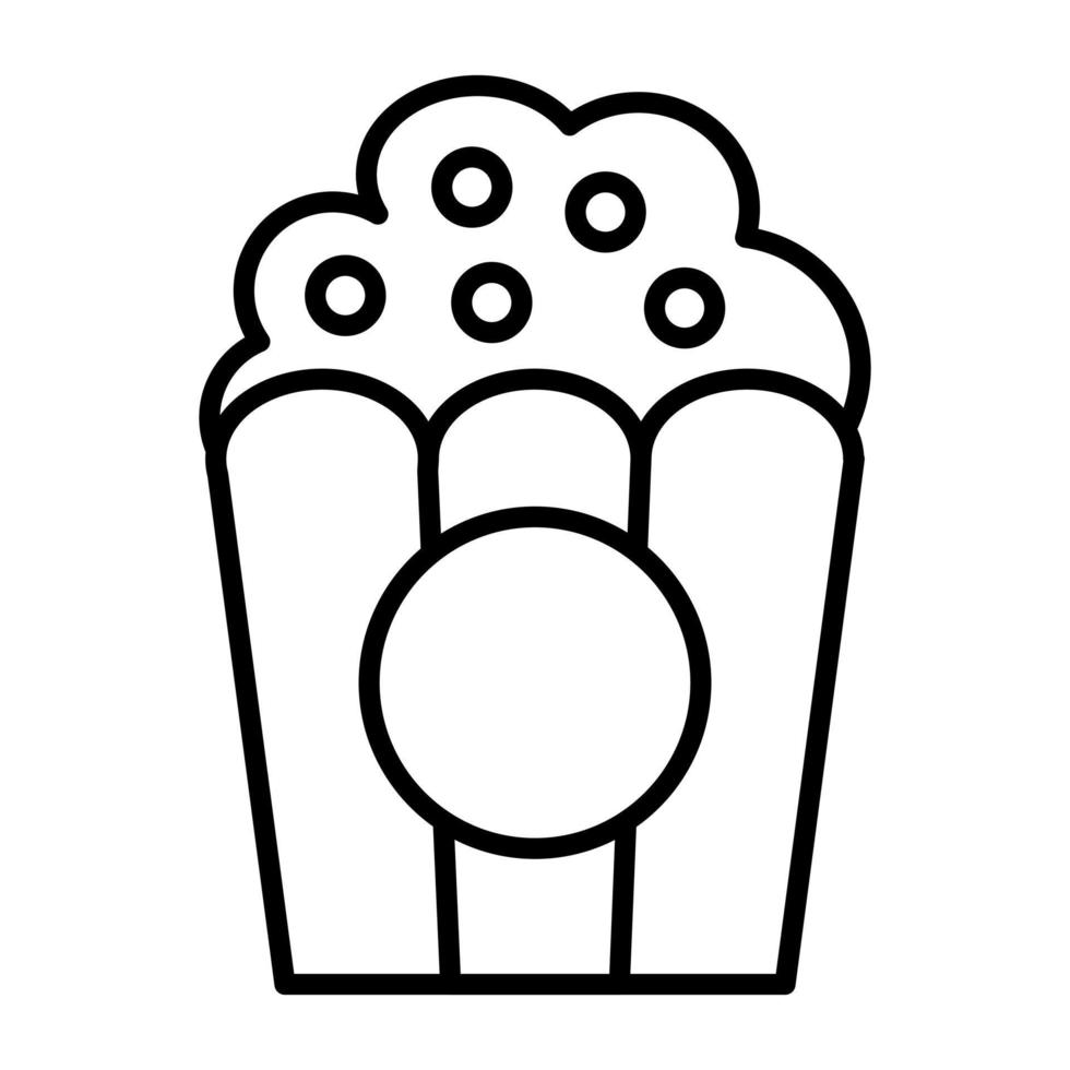 Popcorn Line Icon vector