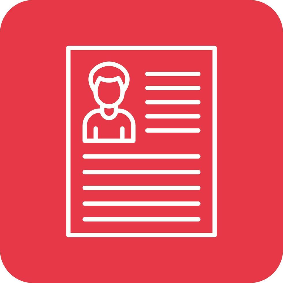 Curriculum Vitae Line Round Corner Background Icons vector