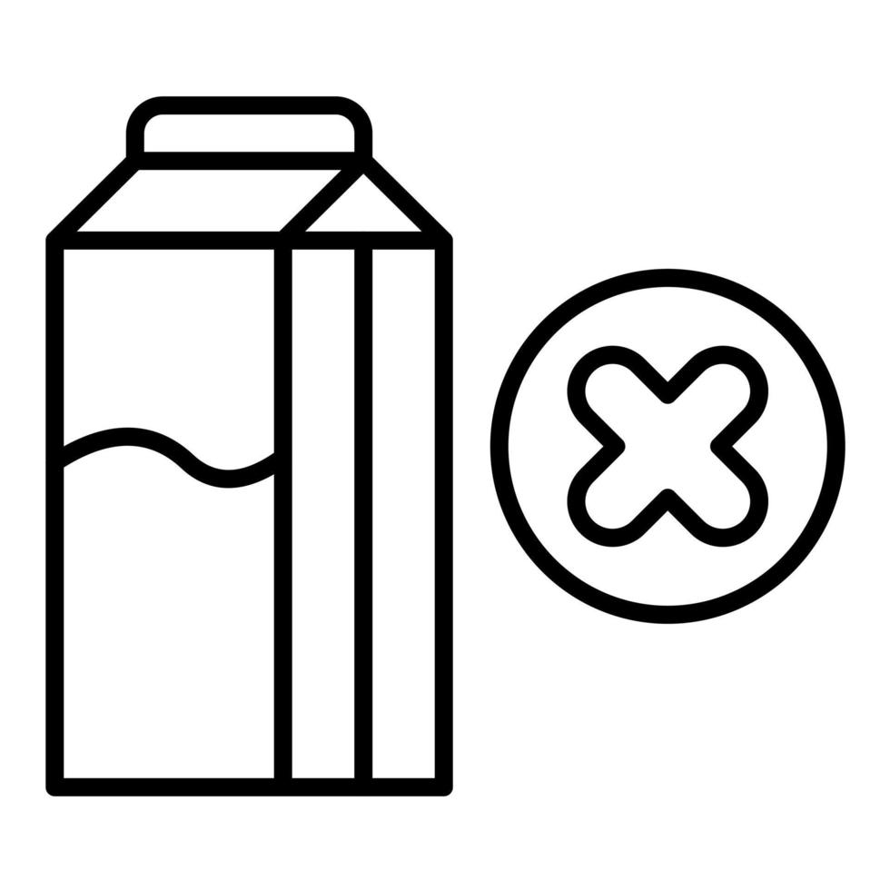 Dairy Free Food Line Icon vector