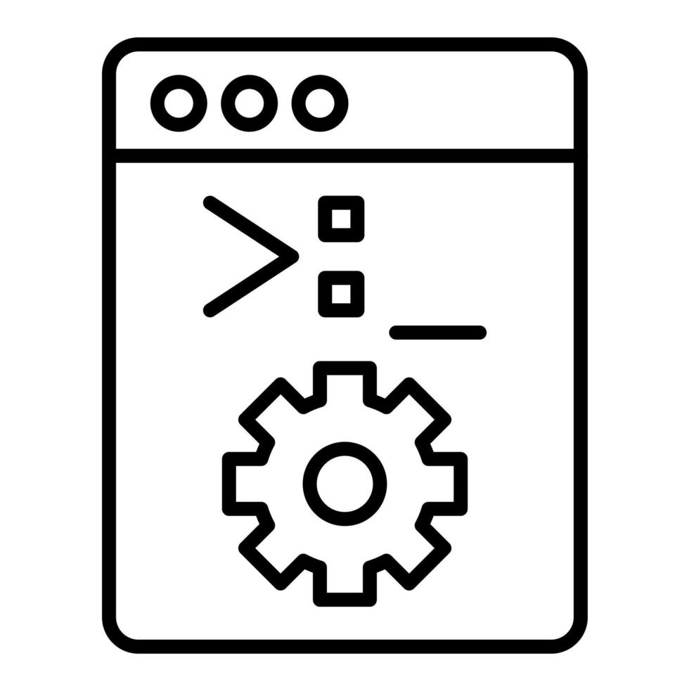 System Console Line Icon vector