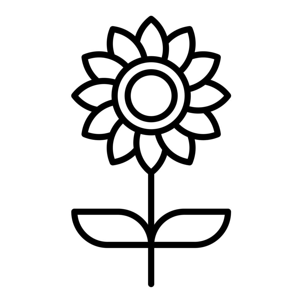 icono de línea de plantas silvestres vector