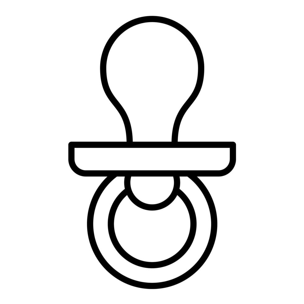 Pacifier Line Icon vector