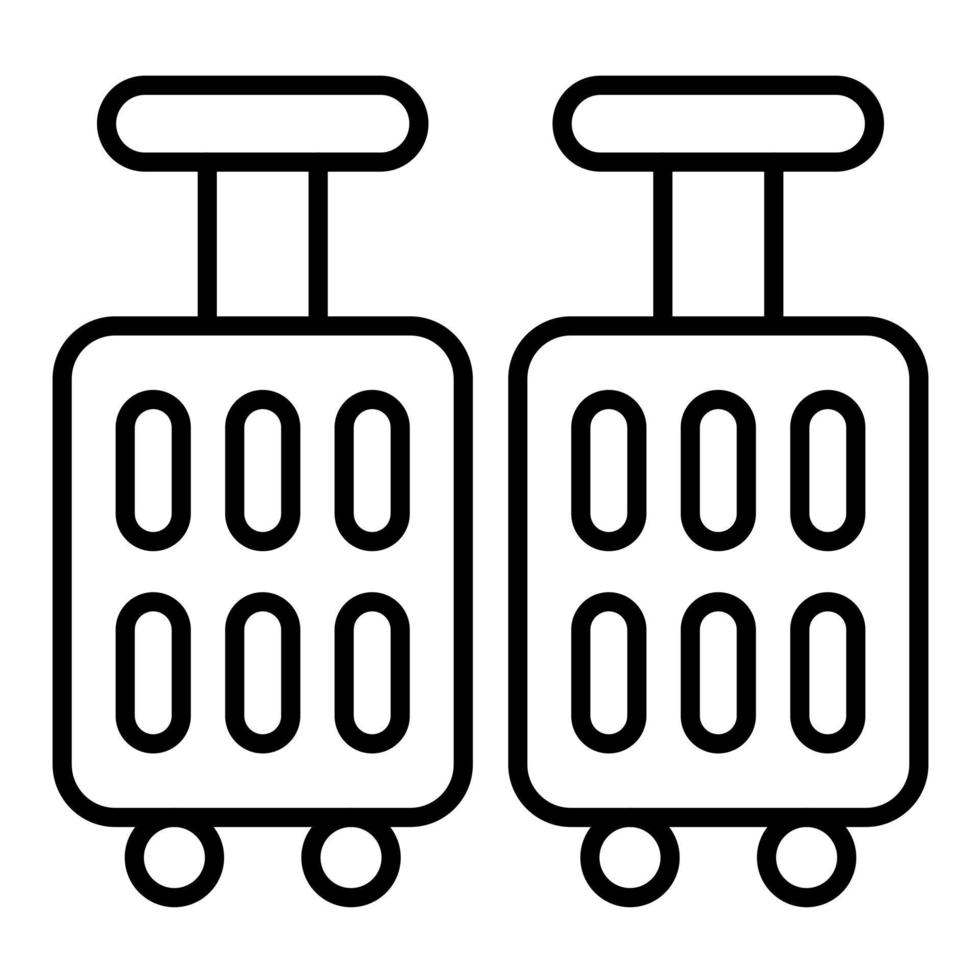 Luggage Line Icon vector