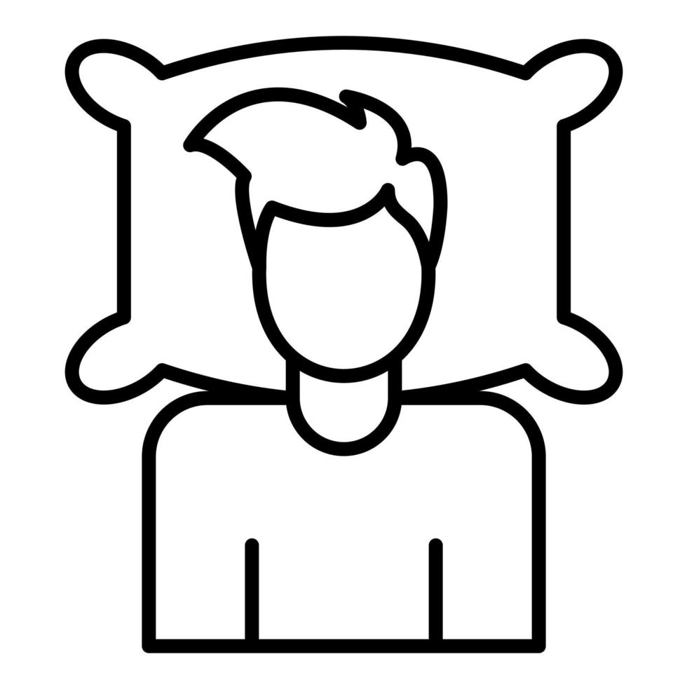 Lying Down Line Icon vector