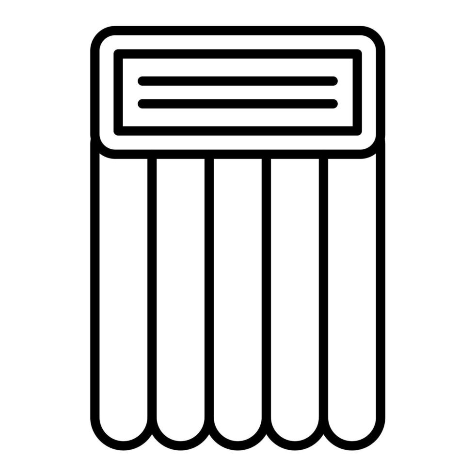 Beach Mattress Line Icon vector