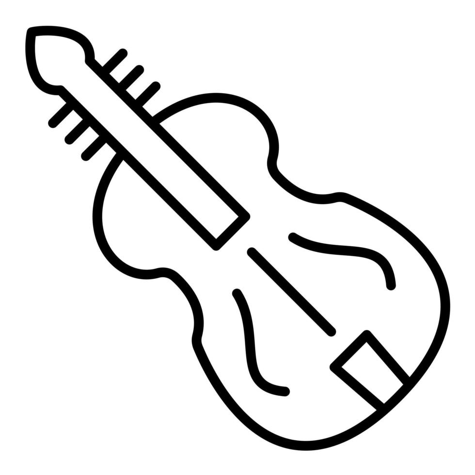 icono de línea de violín vector