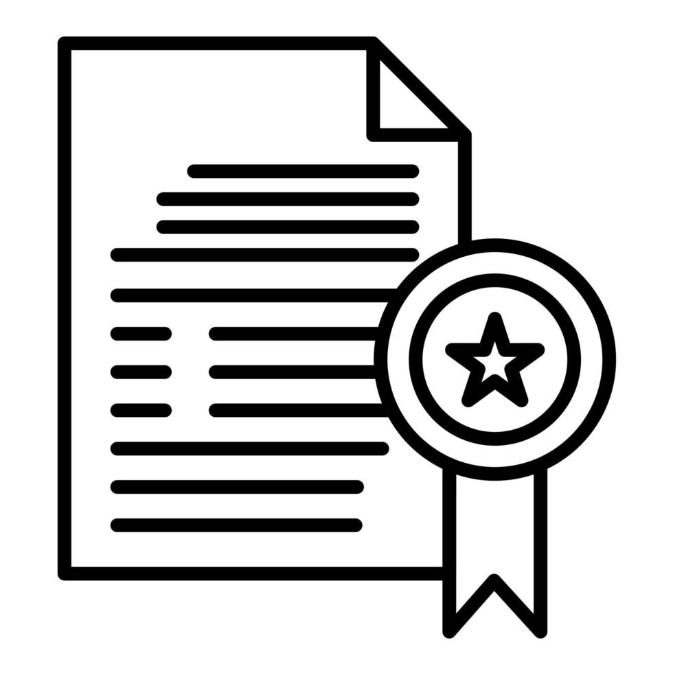 Patent Line Icon vector