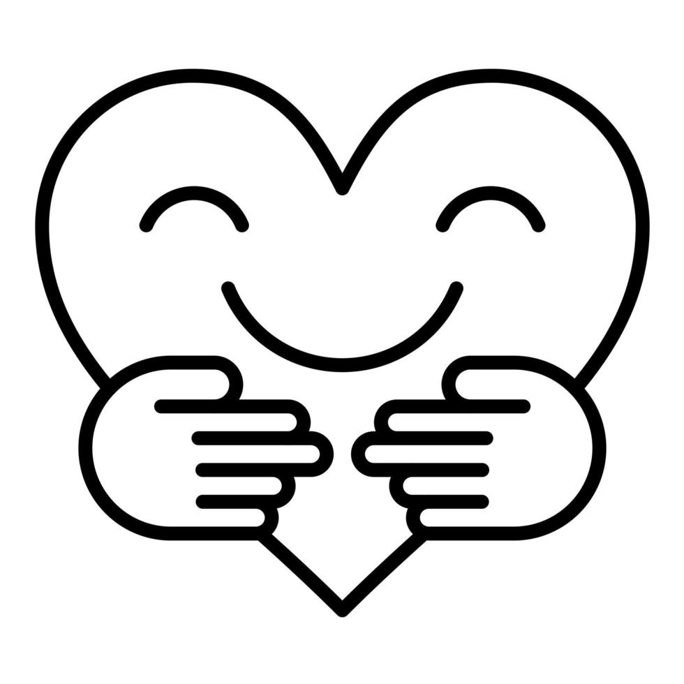 Hug Line Icon vector