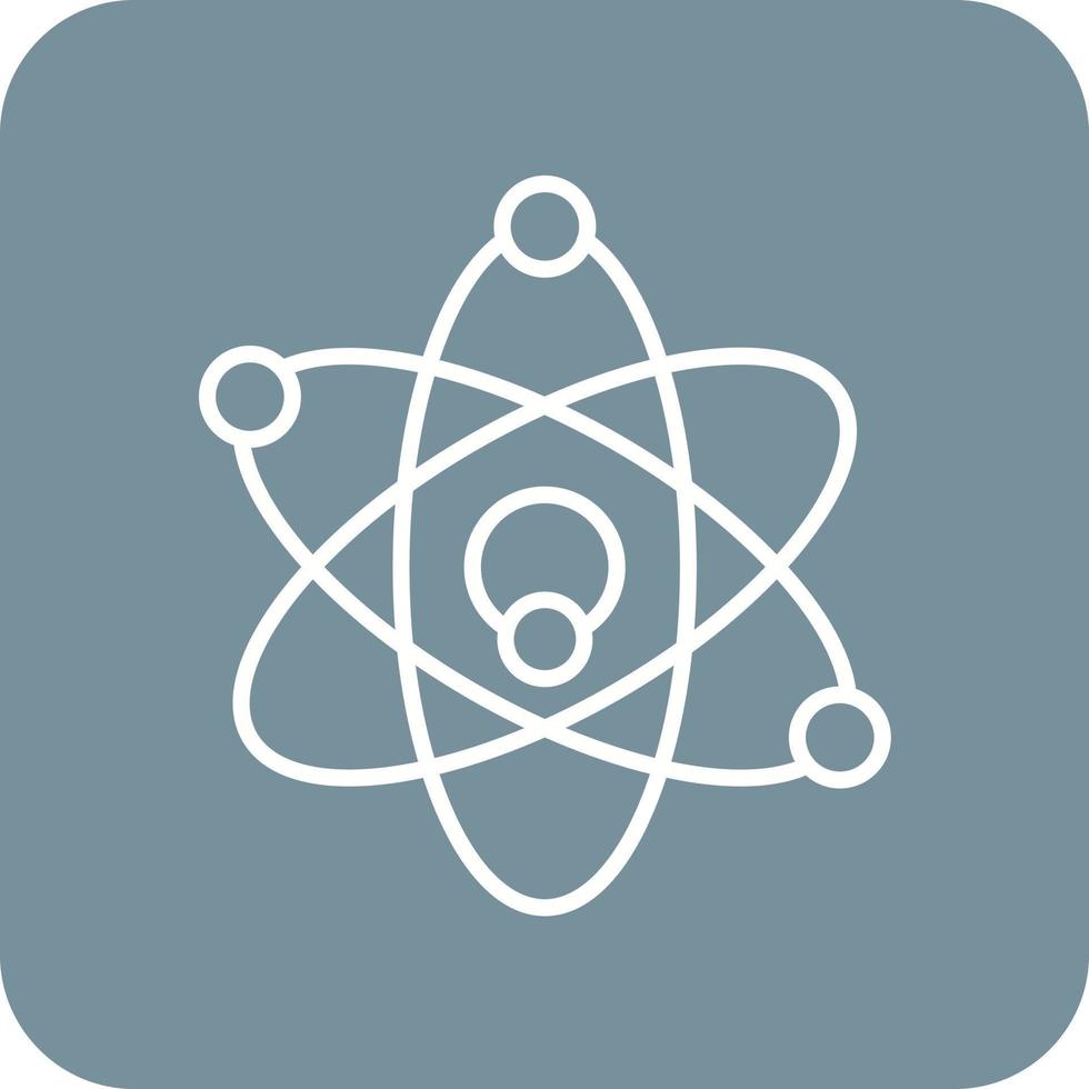 Atom Line Round Corner Background Icons vector