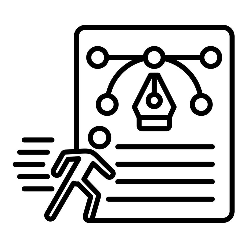 Design Sprint Line Icon vector