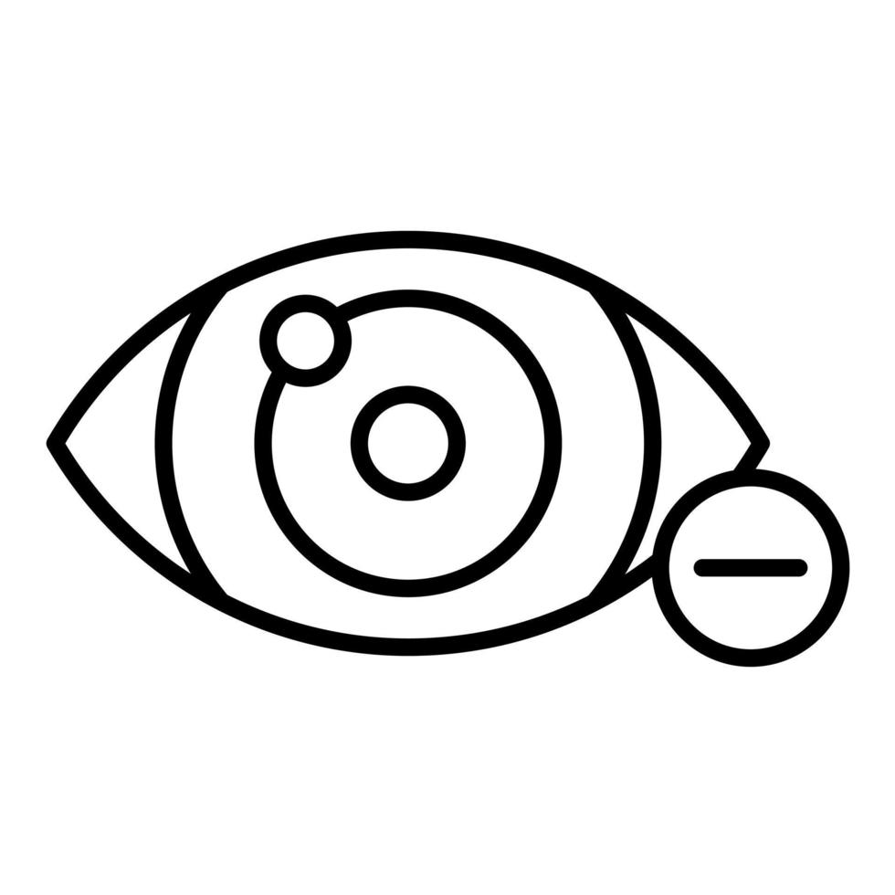 Shortsighted Line Icon vector