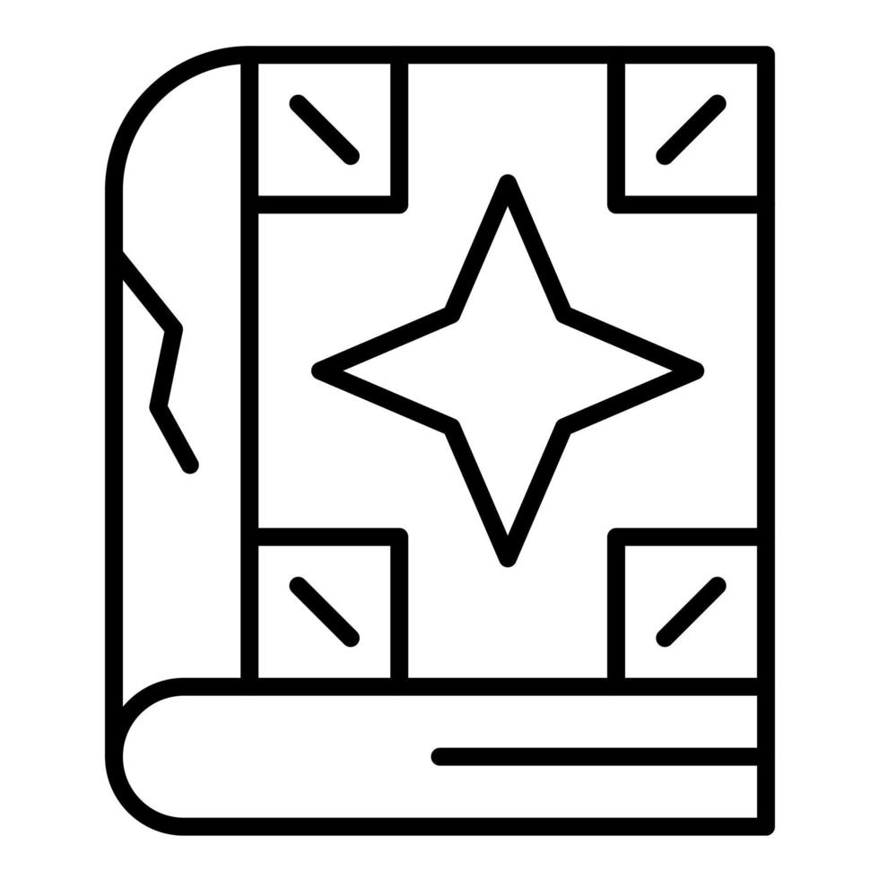 Spell Book Line Icon vector