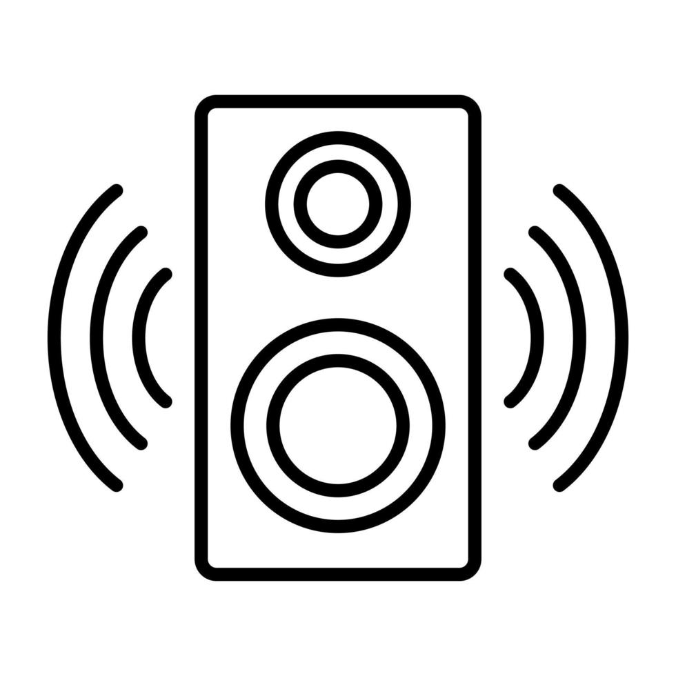 icono de línea de altavoz vector