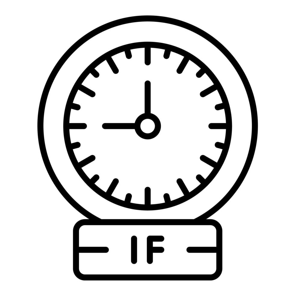 Intermittent Fasting Line Icon vector