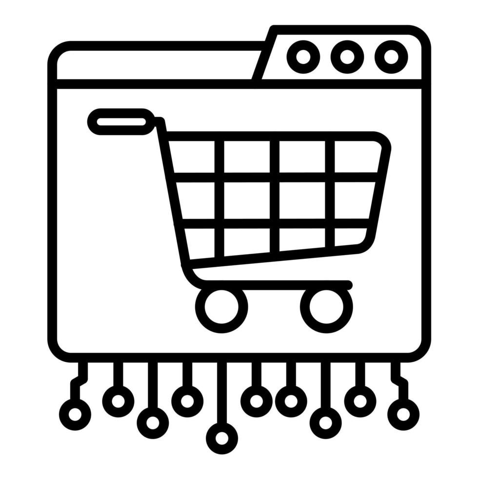 Ecommerce Platform Development Line Icon vector