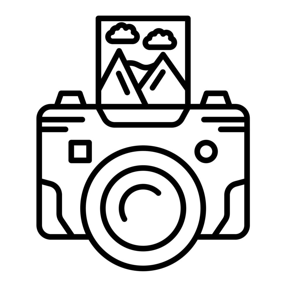 Polaroid Line Icon vector