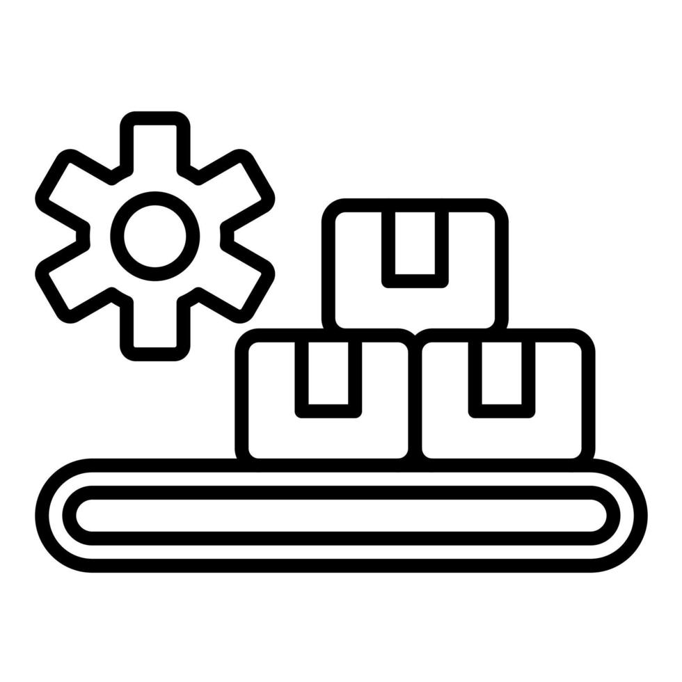 Production Line Line Icon vector