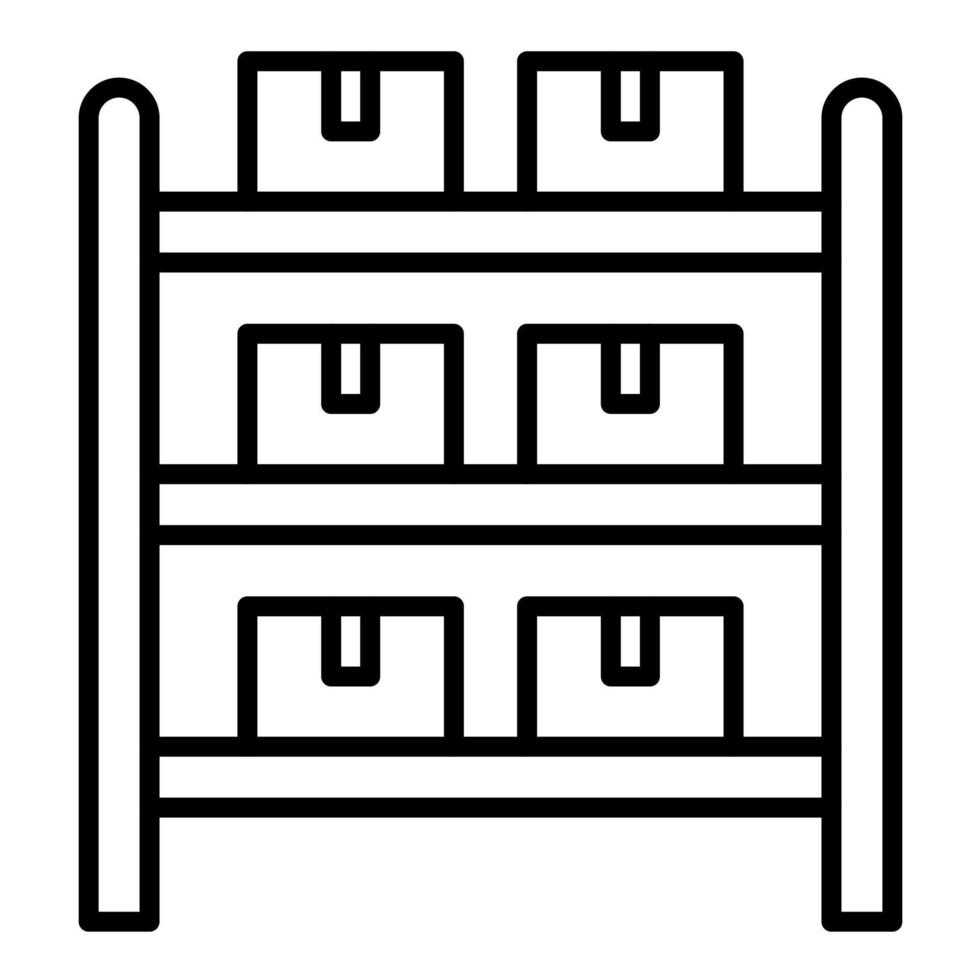 Shelf Capacity Line Icon vector