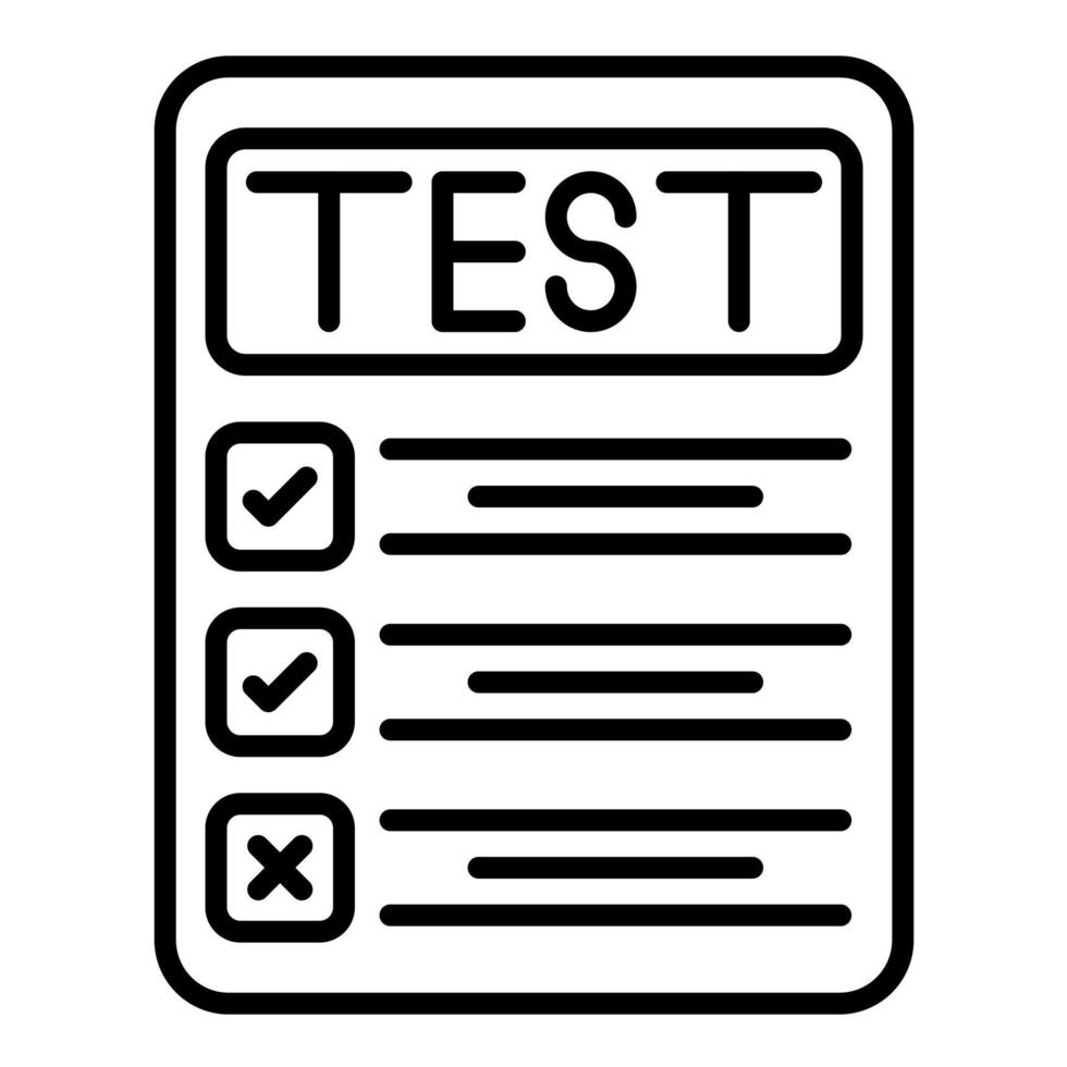 Testing Line Icon vector