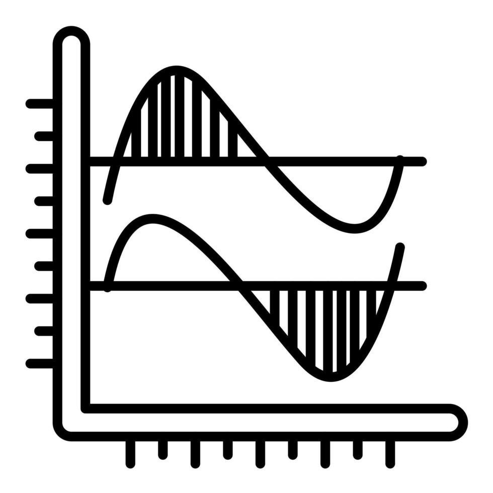 icono de línea de divergencia vector